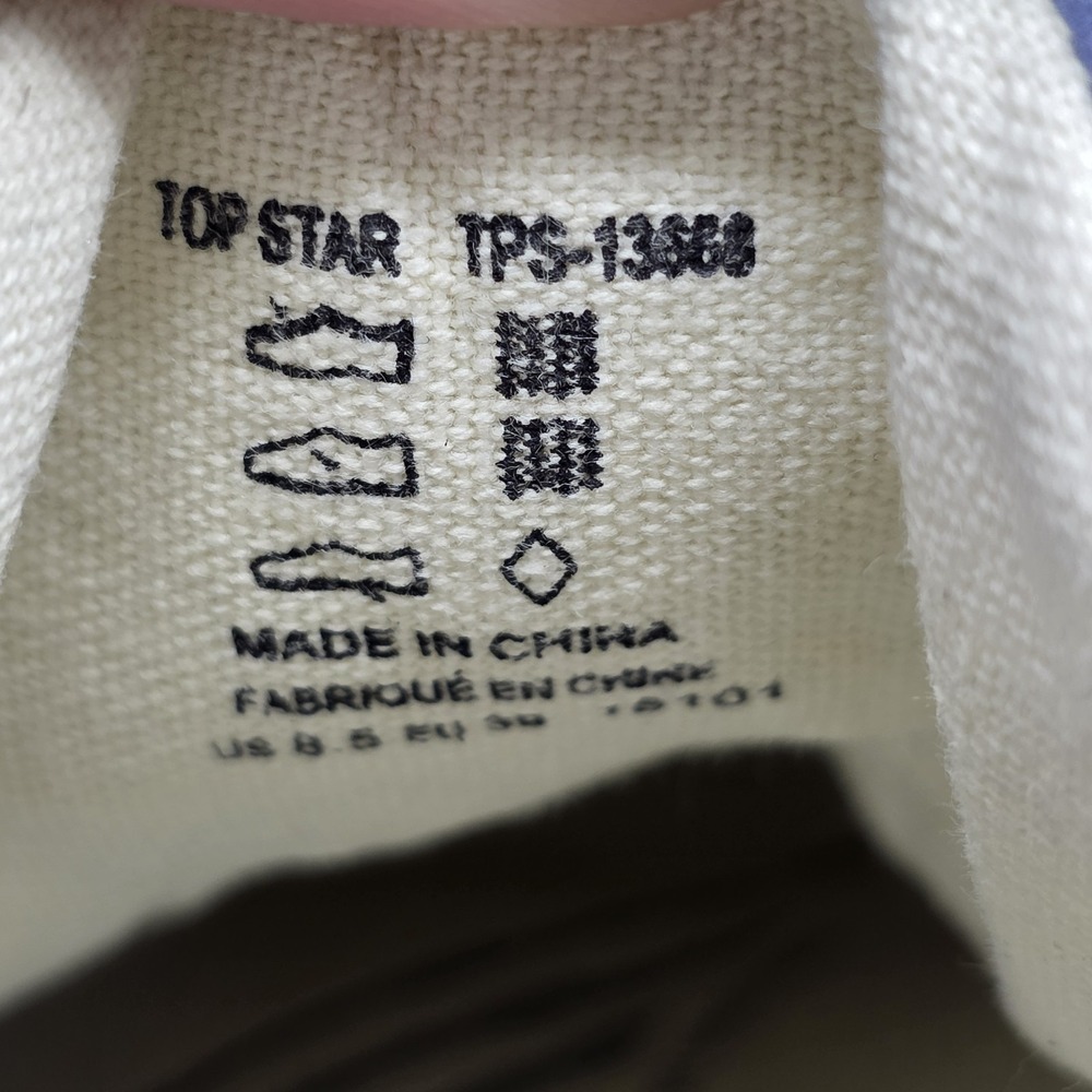 Taos Top Star Sneakers Womens 8.5 Blue Chambray Denim Mid Top Lace Up Comfort - Picture 12 of 15